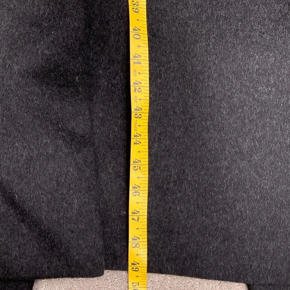 Career Collection Overcoat Mens 48L Charcoal Gray Wool‎ Topcoat Long Length